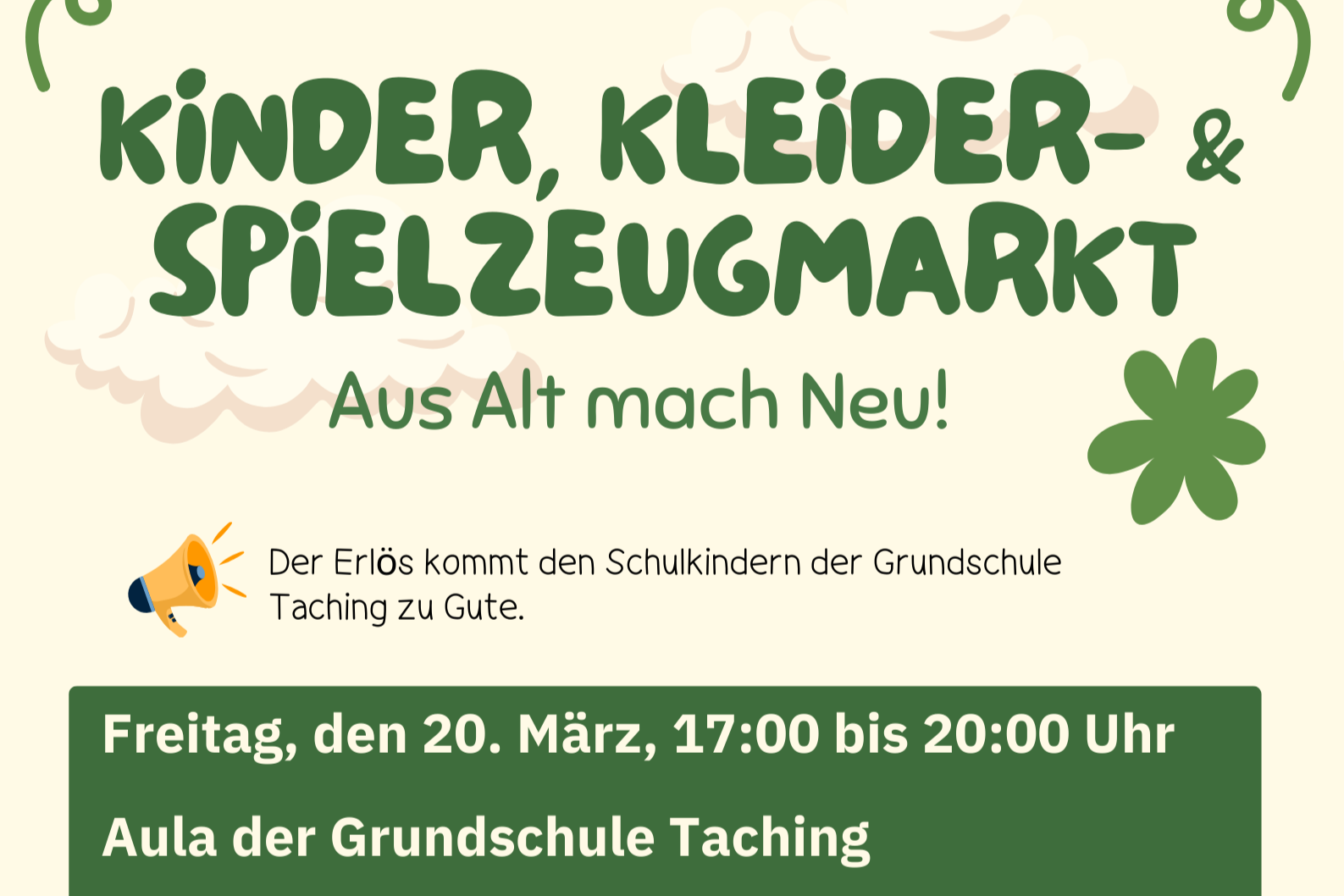 Kinder-, Kleider- und Spielzeugmarkt in Taching – Aus Alt mach Neu!